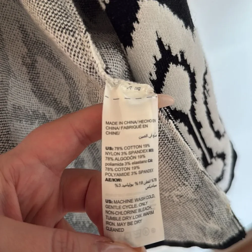 B&W printed cardigan - Picture 3 of 4
